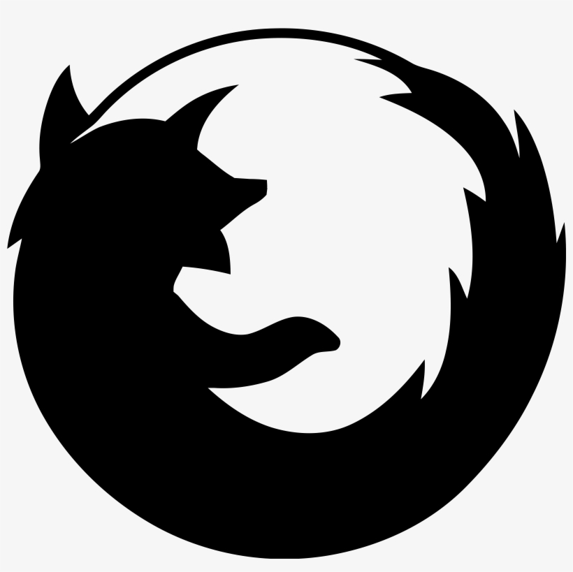 Firefox Logo Png Transparent - Firefox Icon Black, transparent png