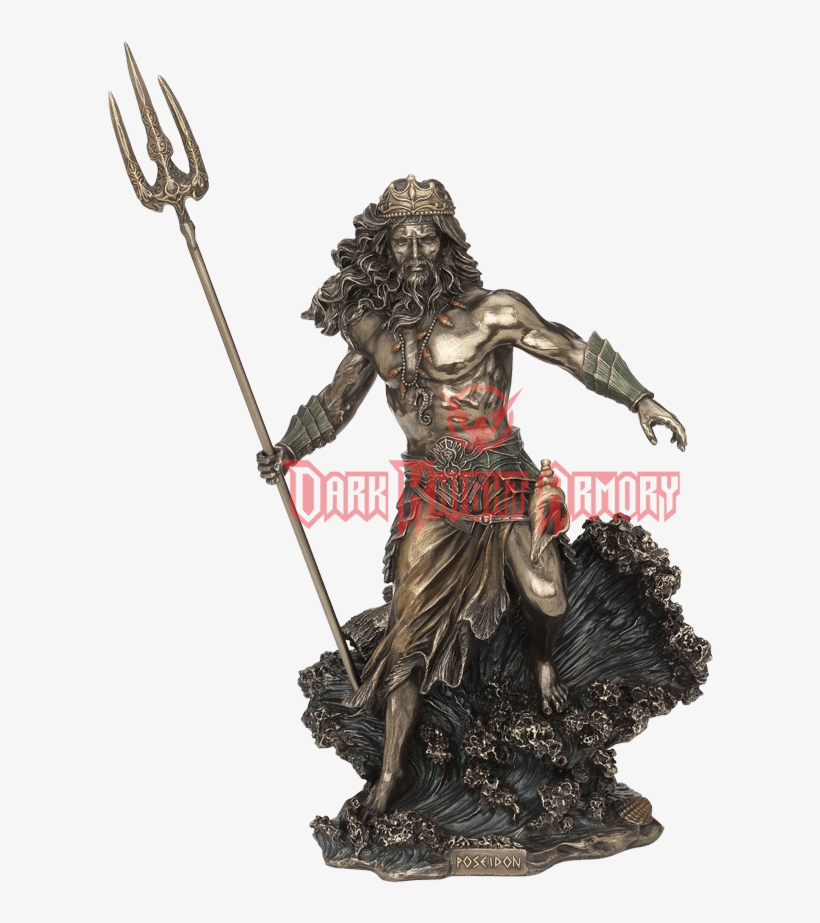 Poseidon - God Of The Sea Statue, transparent png