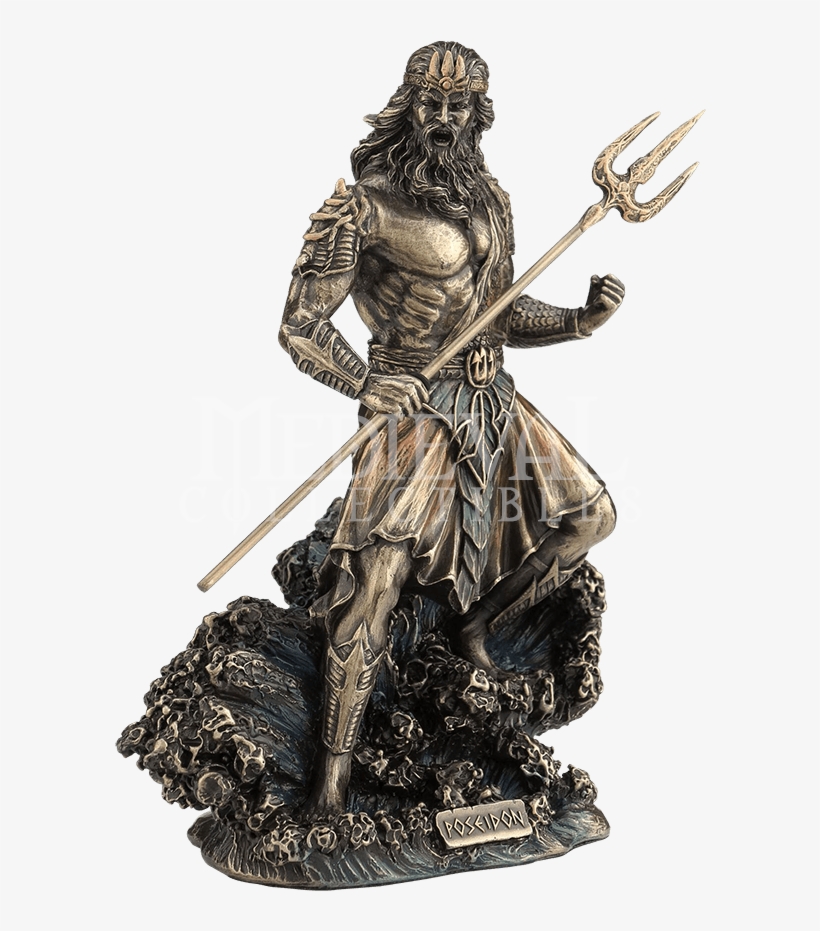 Poseidon Statue, transparent png