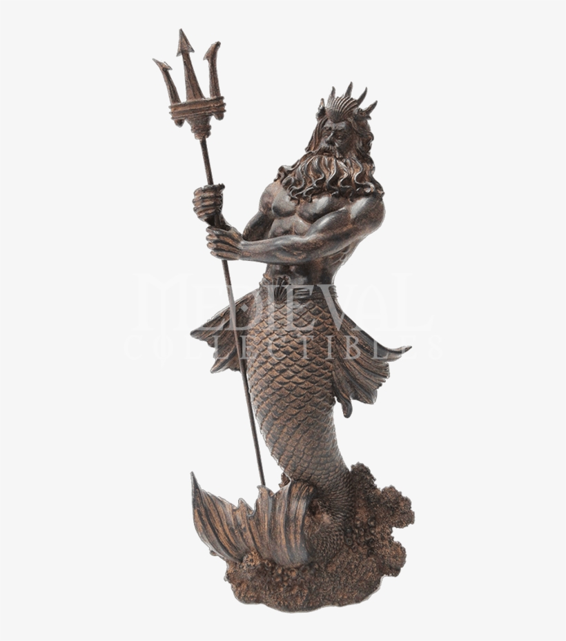 Antiqued Poseidon Statue - Poseidon Statue Transparent, transparent png