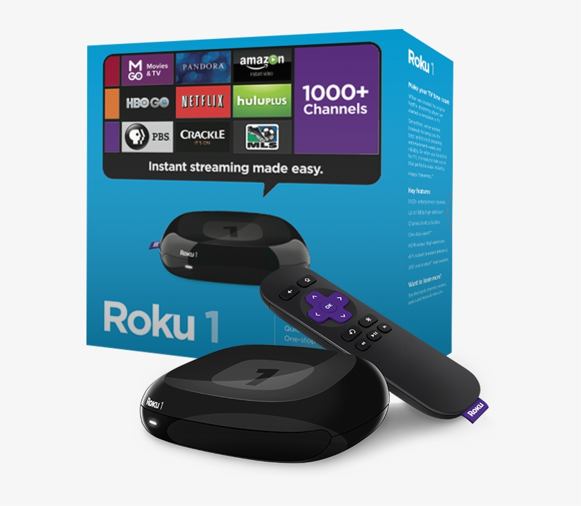 (new) Free Shipping Roku 1 Streaming Media Player (2710r), transparent png