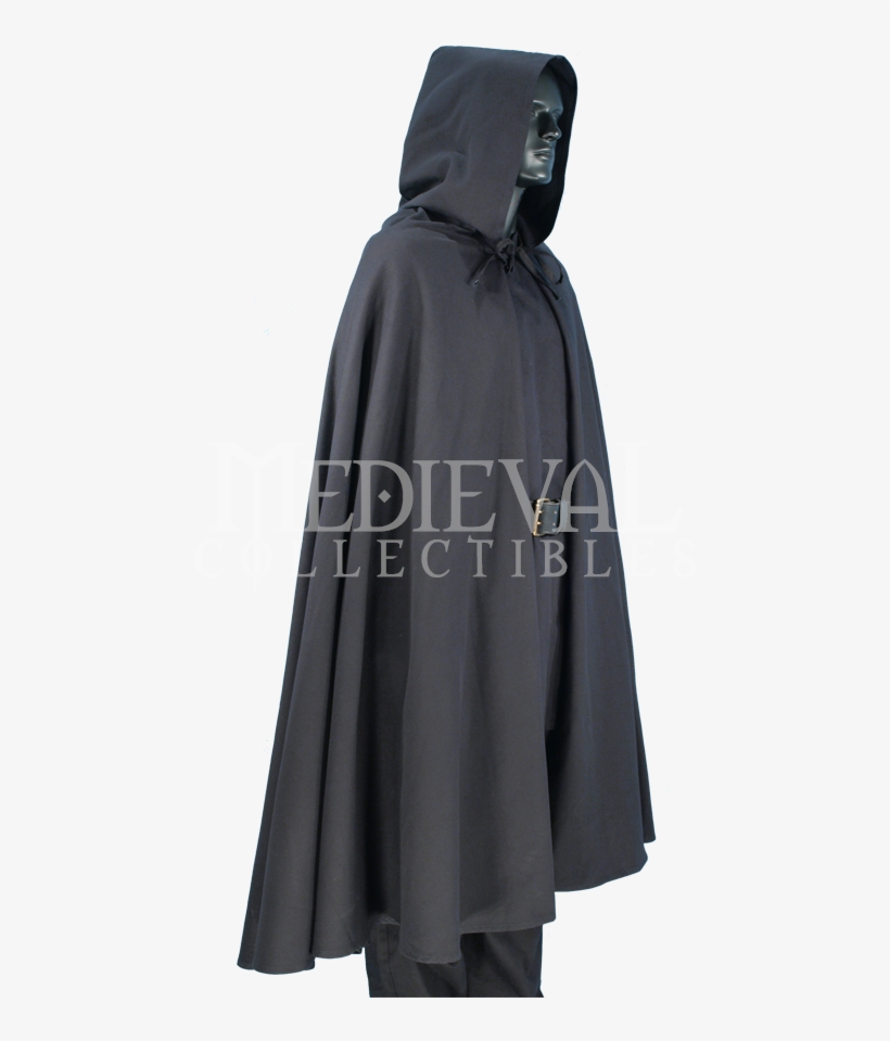 Medieval Hooded Cape - Black Cape And Hood, transparent png