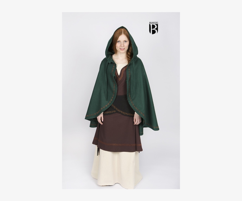 Cape Affra Green - Wool Cape Affra - Ideal For Larp, Sca, transparent png