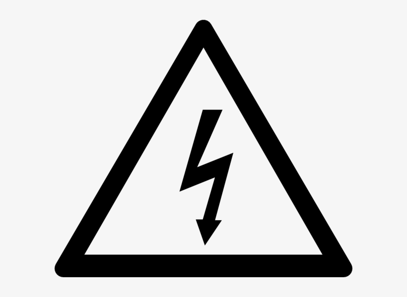 Small - High Voltage Sign Black And White, transparent png