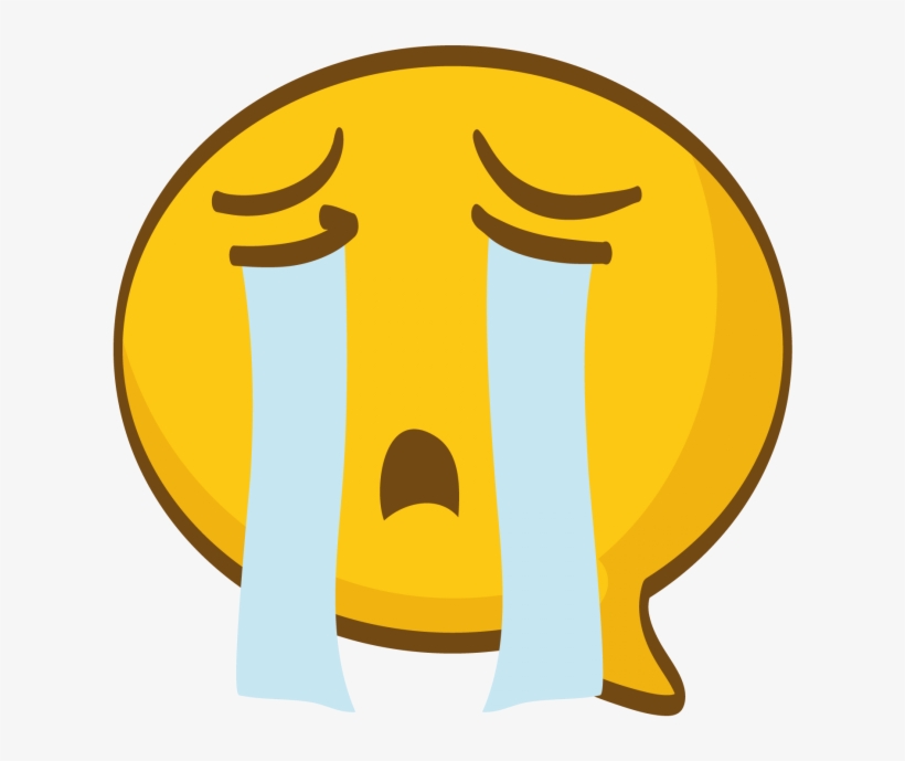 Speech Bubble Shaped Emoji - 傷心 卡通, transparent png
