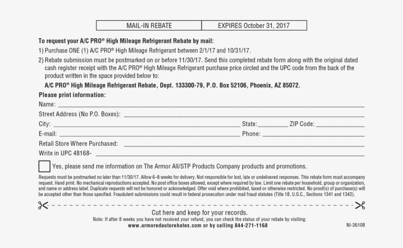 High Mileage Refrigerant Online Rebate-686x428 - Curve, transparent png