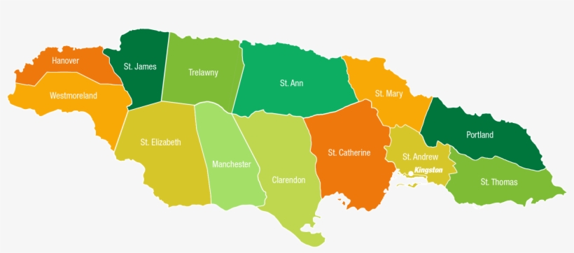 Contact Hours - Map Of Jamaica, transparent png