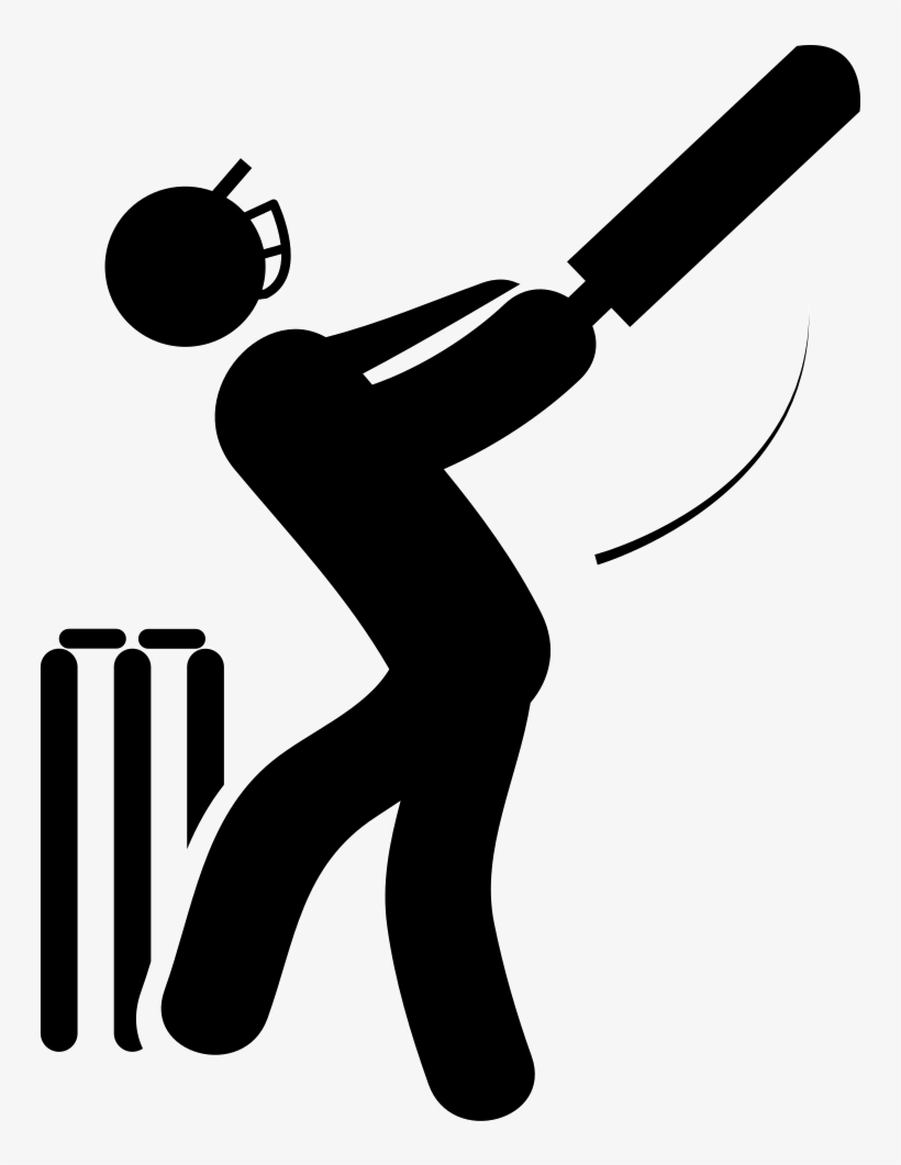 Clipart Transparent Player With Bat Svg Png Icon Free - Cricket Icon Png Vector, transparent png
