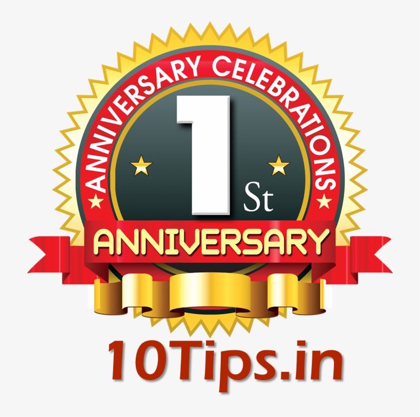 1st Grand Anniversary Of 10tips - 1st Anniversary Logo Png, transparent png