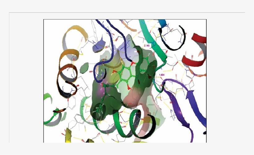 The Complex Of Sameathxanthone A With The Binding Site - Chemical Bond, transparent png