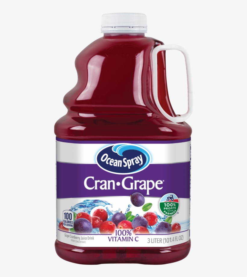 Ocean Spray Juice Drink, Cranberry Grape Juice, - Ocean Spray Cran Apple, transparent png