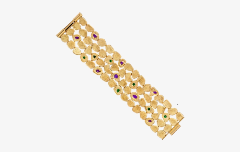 Sugilite & Tsavorite 18kt Gold Bracelet - Bracelet, transparent png