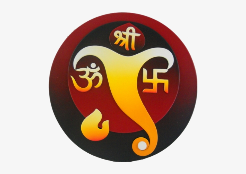 Wooden Ganesha Om Shri Swastik Wall Hanging - Om Swastik Shree, transparent png