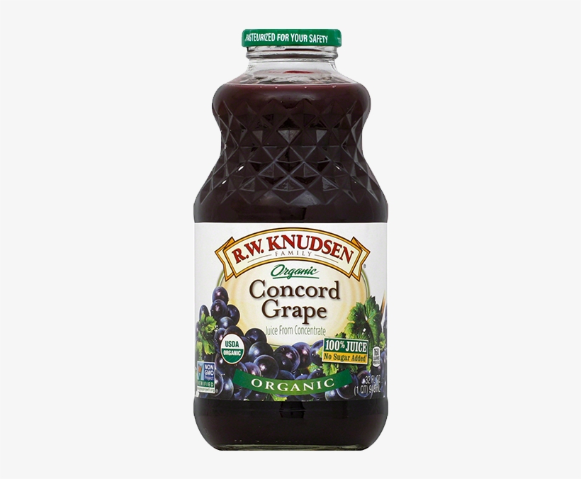 Organic Concord Grape - R.w. Knudsen Family Organic Cranberry Juice - 8 Fl, transparent png