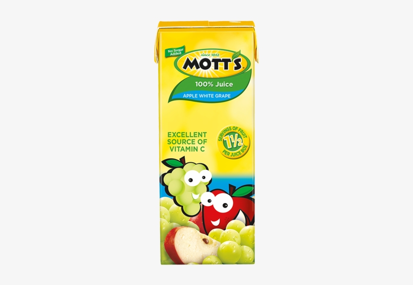 Mott's 100% Apple White Grape Juice - Motts White Grape Juice, transparent png
