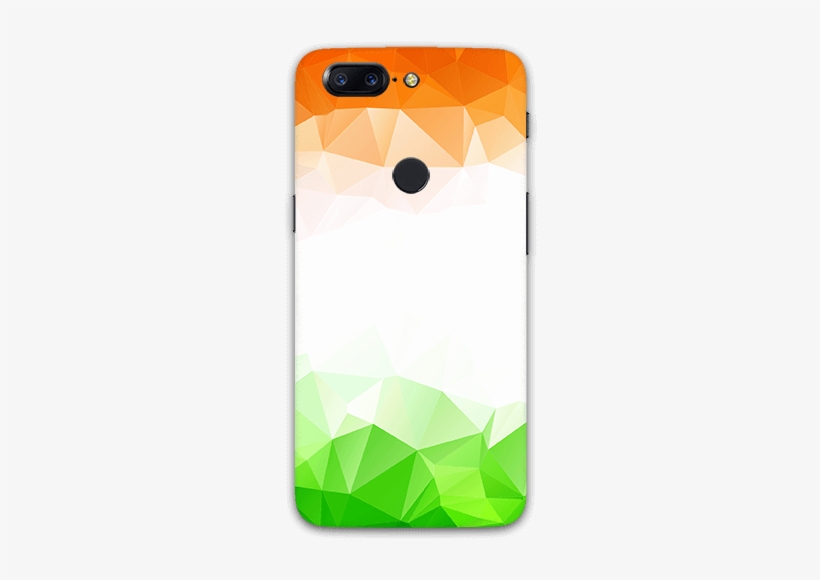 Triangle Geometrical With Indian Tricolor Oneplus 5t - Smartphone, transparent png