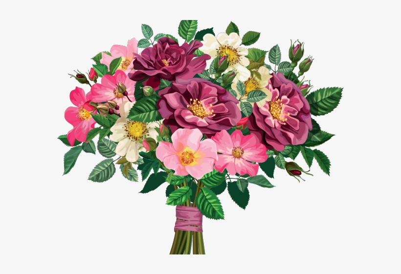 Floral Bouquet Cliparts - Flower Bouquet Png Transparent, transparent png