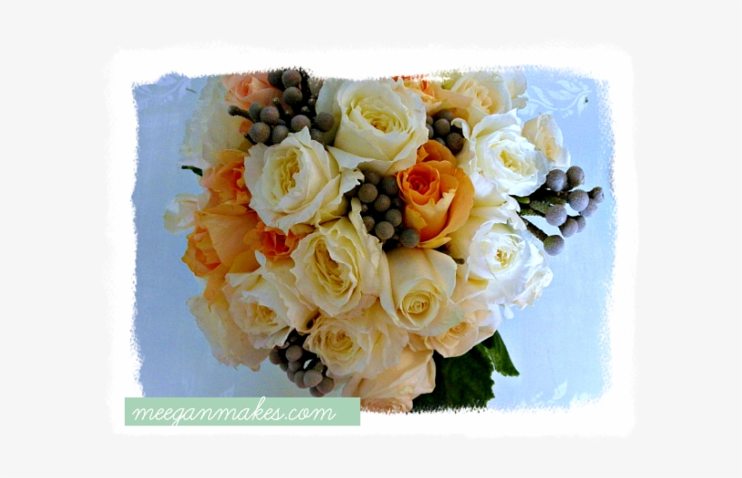 Bridal Bouquet - Garden Roses, transparent png