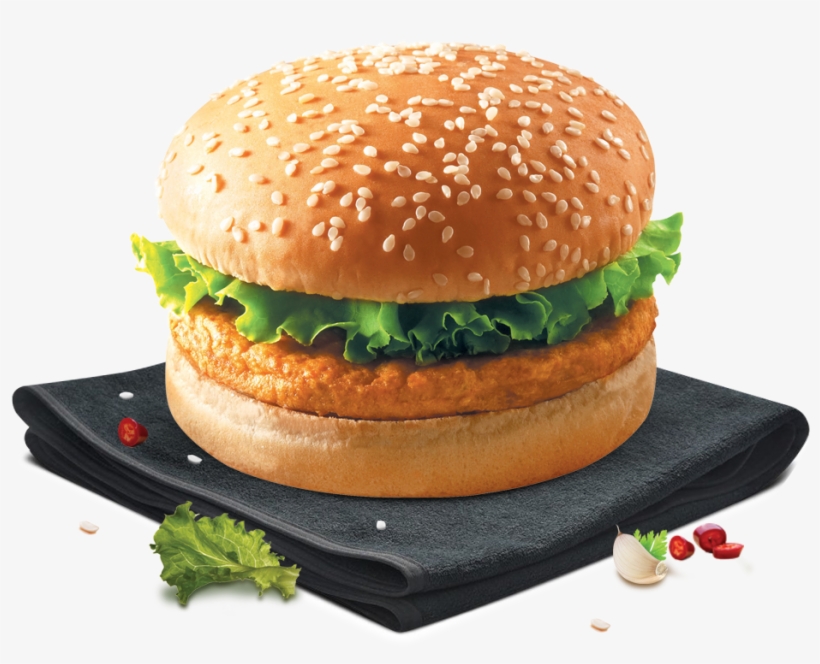 Chicken Burger, transparent png