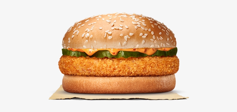 Bite Into The Crispy Chicken Burger And Enjoy The Sensation - Chilli Chicken Burger Burger King, transparent png