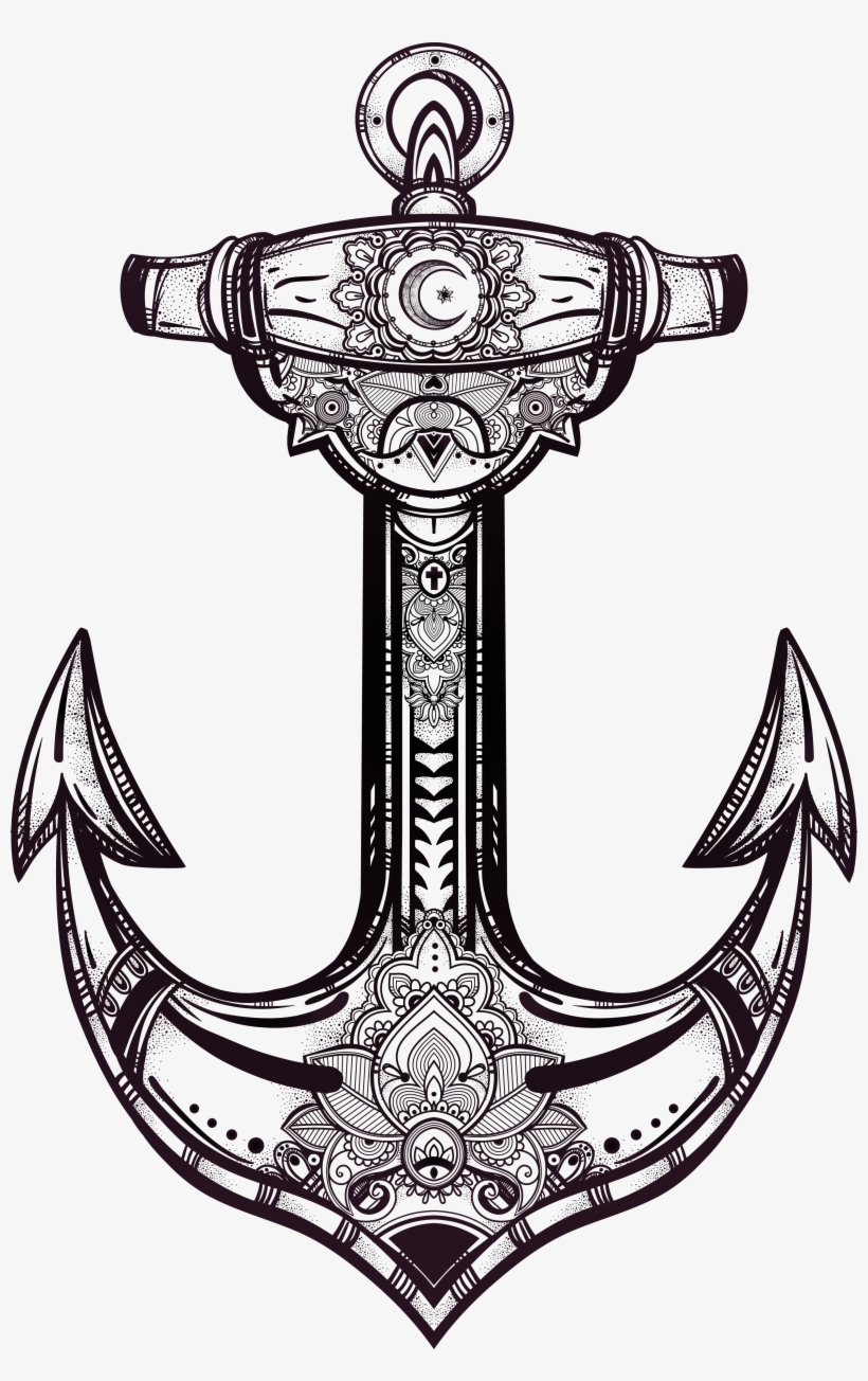 Clipart Anchor Watercolor - Diseños De Sueter Con Anclas, transparent png