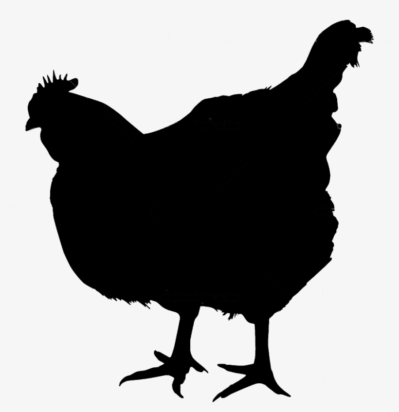 Farm Chicken Png - Chicken Silhouette With Transparent Background, transparent png