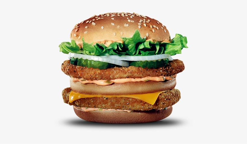 Chicken Burger - Big Mac Chicken Burger, transparent png