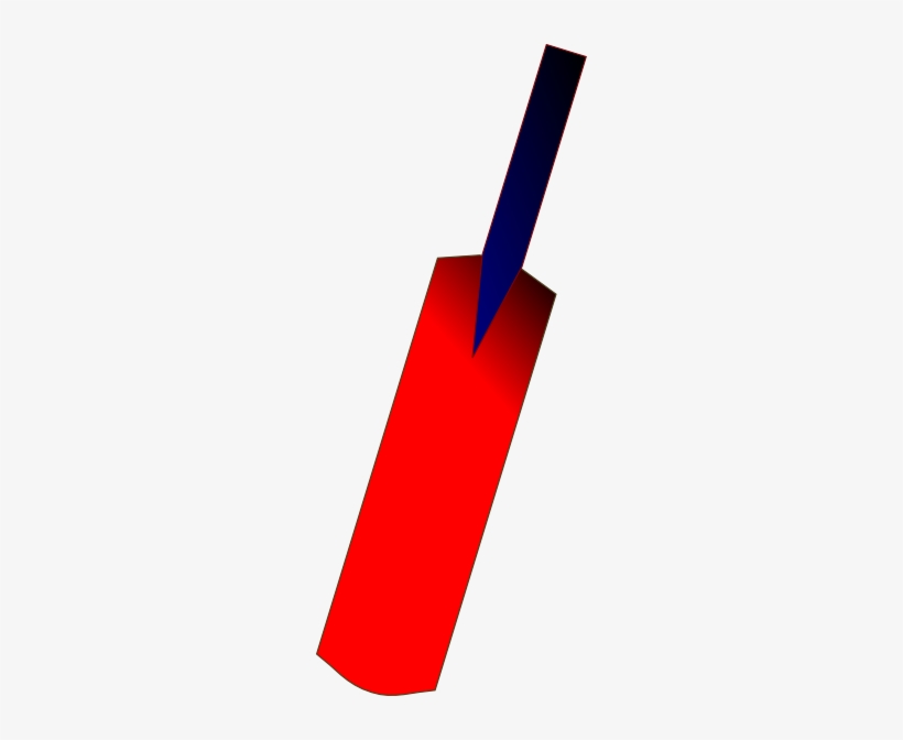 Banner Library Library Broken Clipart Cricket Bat - Red Cricket Bat Clipart, transparent png