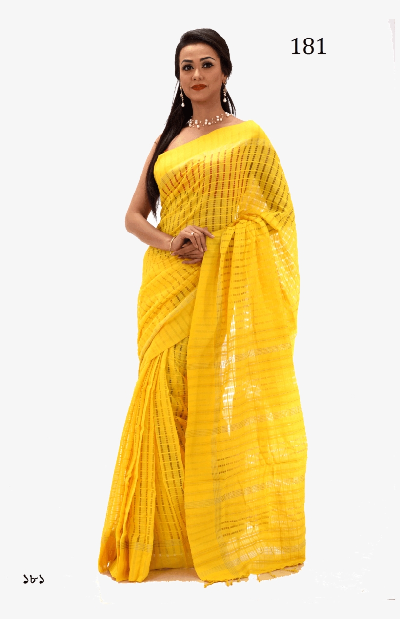 Handloom Pure Cotton Saree - Sari, transparent png
