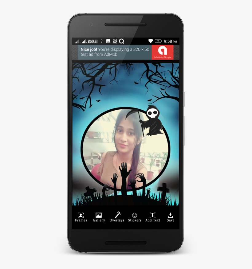 Halloween Costume Photo Frame For Android - Iphone, transparent png