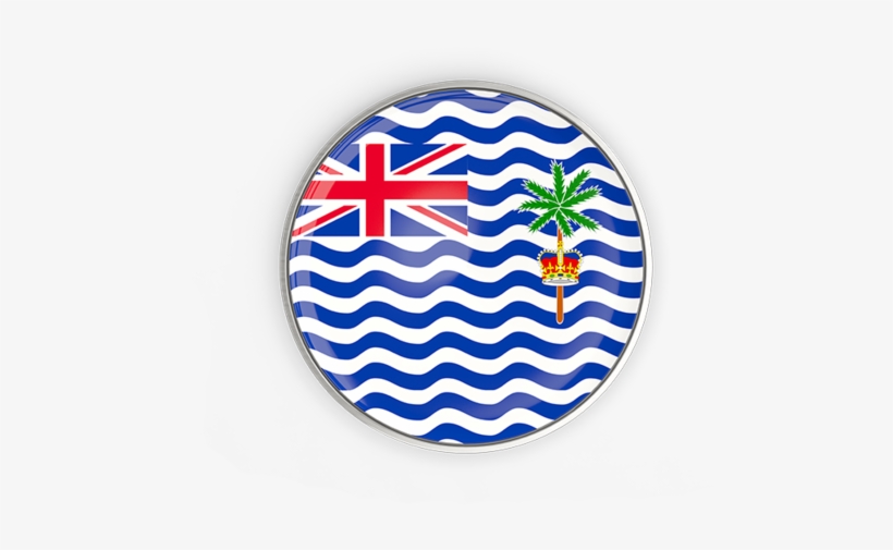 Round Button With Metal Frame - Graphics And More The British Indian Ocean Territory, transparent png