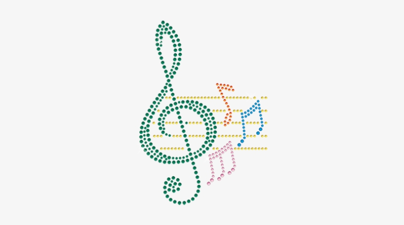 Colorful Flying Throbbing Music Score Symbols Full - Music, transparent png