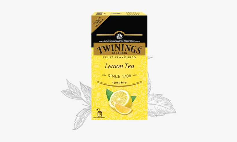 Lemon Tea - Twinings Darjeeling Tea 25 X 2gm Carton, transparent png