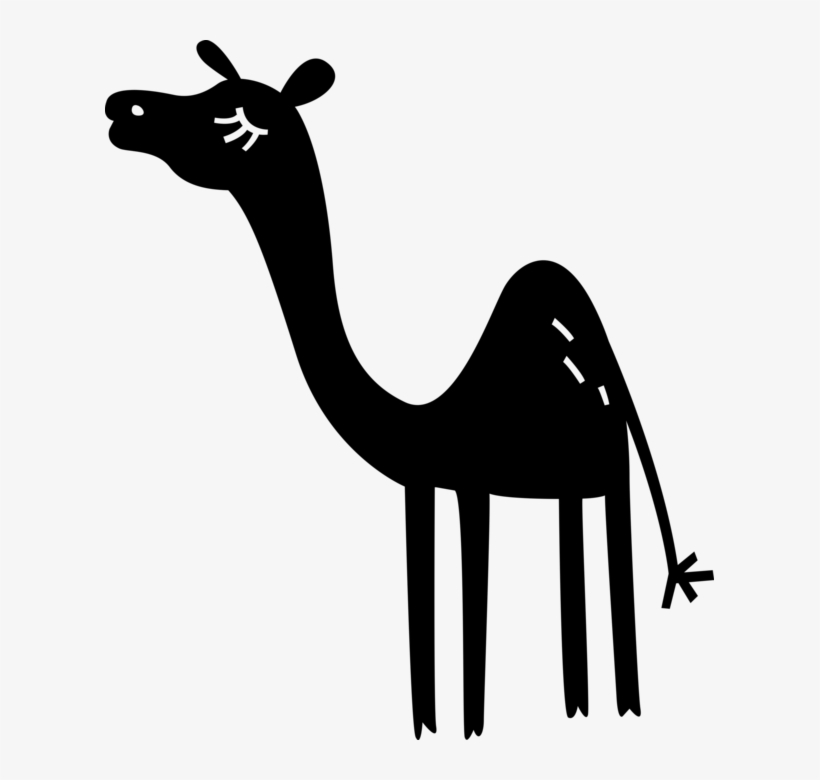 Vector Illustration Of Beast Of Burden Camel Dromedary - Giraffe, transparent png