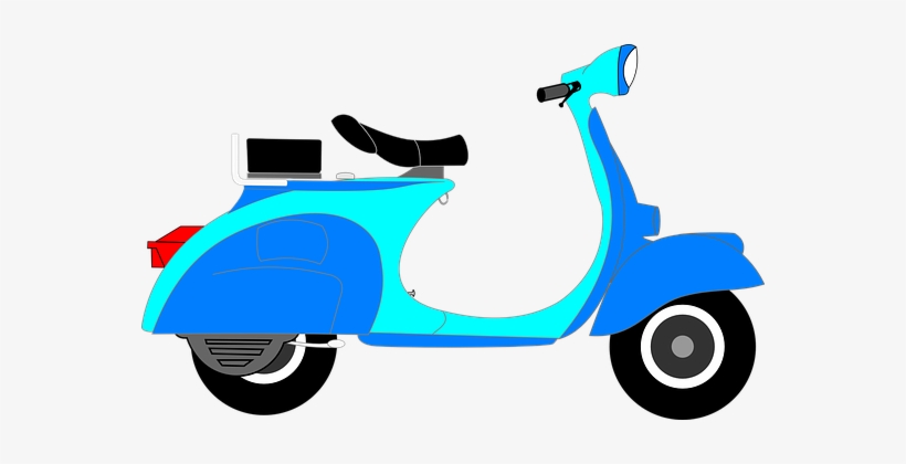 Scooter Blue Two-wheeler Vehicle Transport - Scooter Clip Art, transparent png