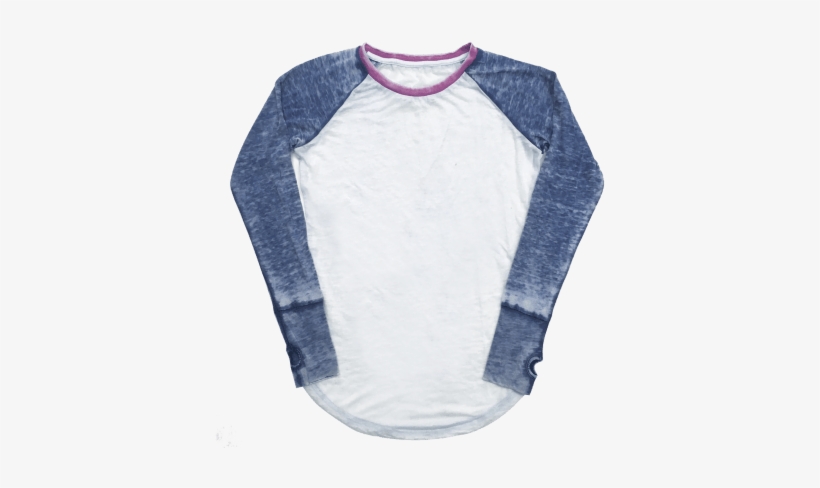 Picture Of Burnout White/blue Baseball Shirt - Shirt, transparent png