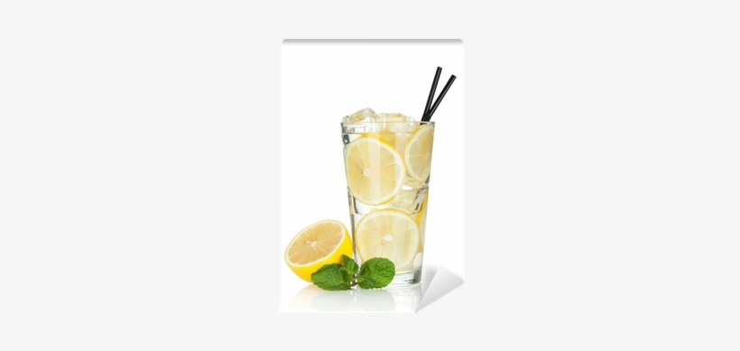 Glass Of Lemonade With Lemon And Mint Wall Mural • - Lemon Juice, transparent png