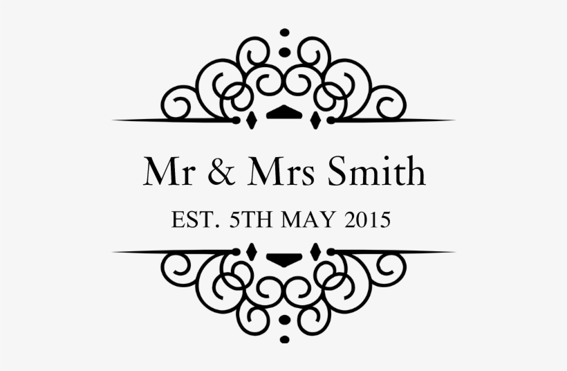Wedding Ornaments Png - Cafepress Custom Couples Name And Wedding Date Tile, transparent png