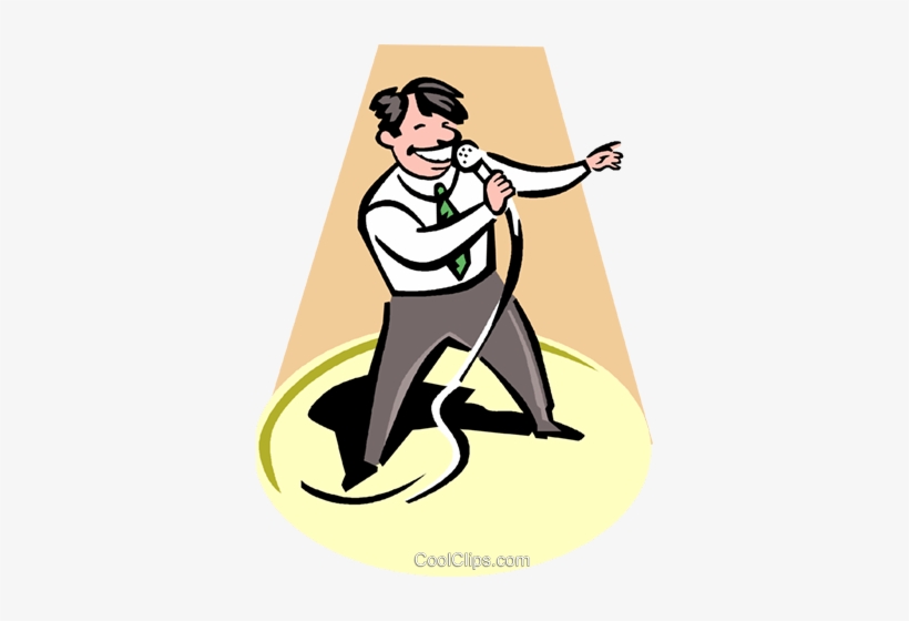 Karaoke Singer Royalty Free Vector Clip Art Illustration - Clip Art, transparent png