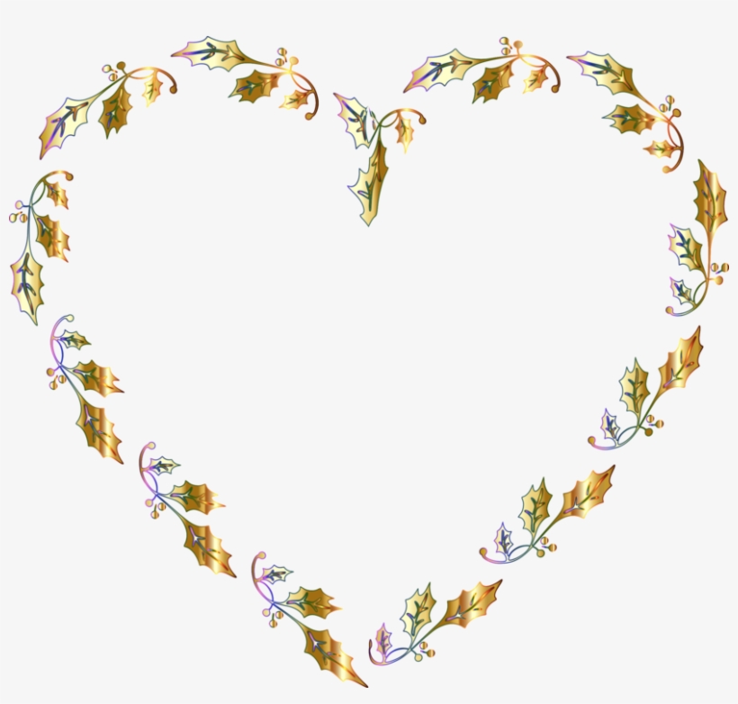 Computer Icons Download Heart Floral Design - Holly Heart Clip Art, transparent png