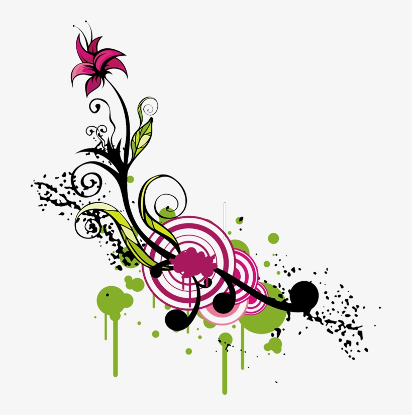 Banner Freeuse Library Colorful Flowers Floral Vectors - Png Flowers Swirl, transparent png