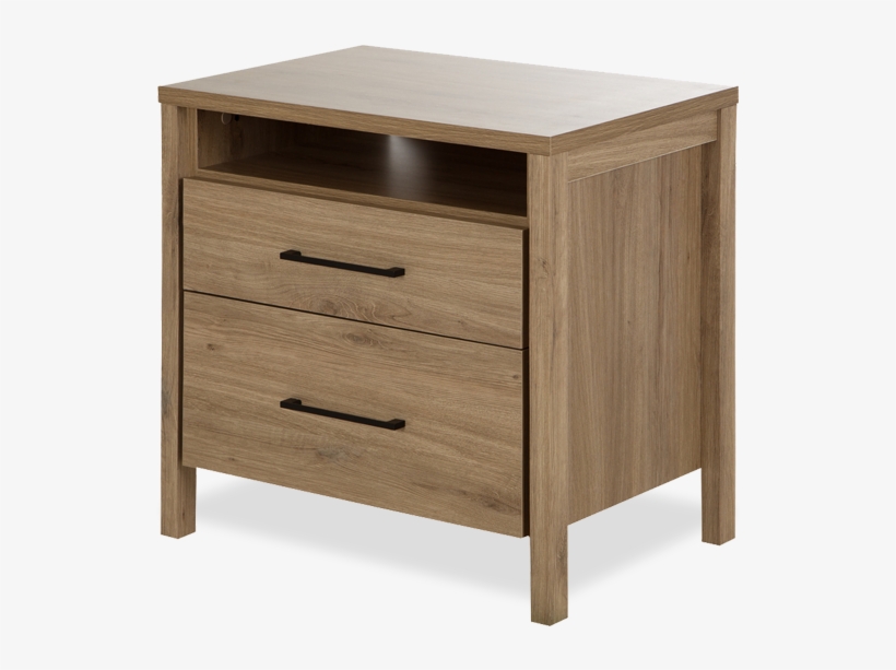 Shop Now - South Shore Gravity 2 Drawer Nightstand, Rustic Oak, transparent png