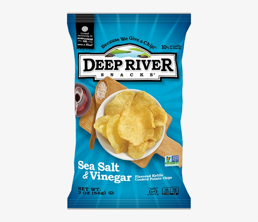 Sea Salt & Vinegar - Deep River Chips, transparent png