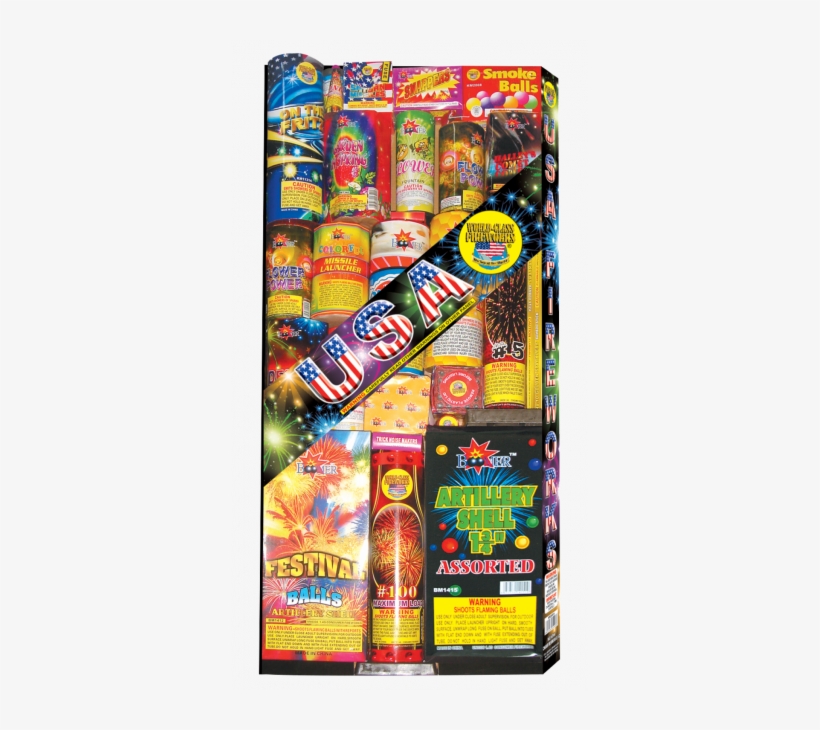 Usa Firework Assortment - Big Woodie's Fireworks, transparent png