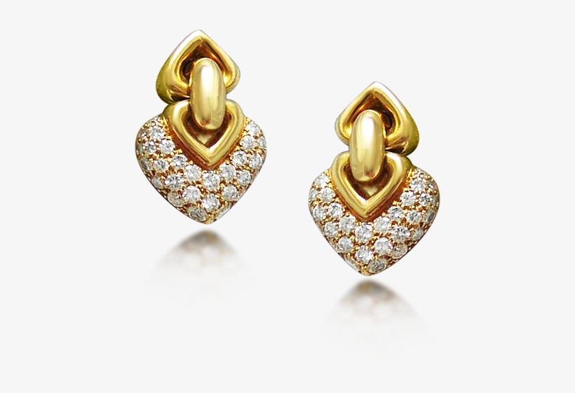 Png Jewellers Earrings Vector Library Library - Bulgi Doppio Cuore Earrings, transparent png