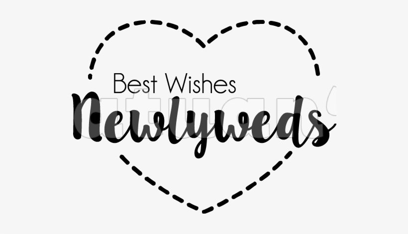 Best Wishes Newlyweds - Calligraphy, transparent png