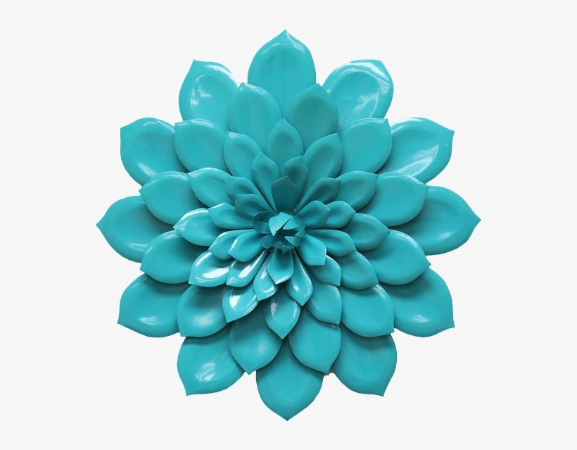 Stratton Home Decor Layered Flower Wall Décor, Turquoise, transparent png