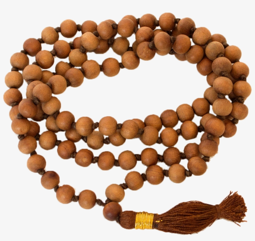 Sandalwood Knotted Mala - Bead, transparent png
