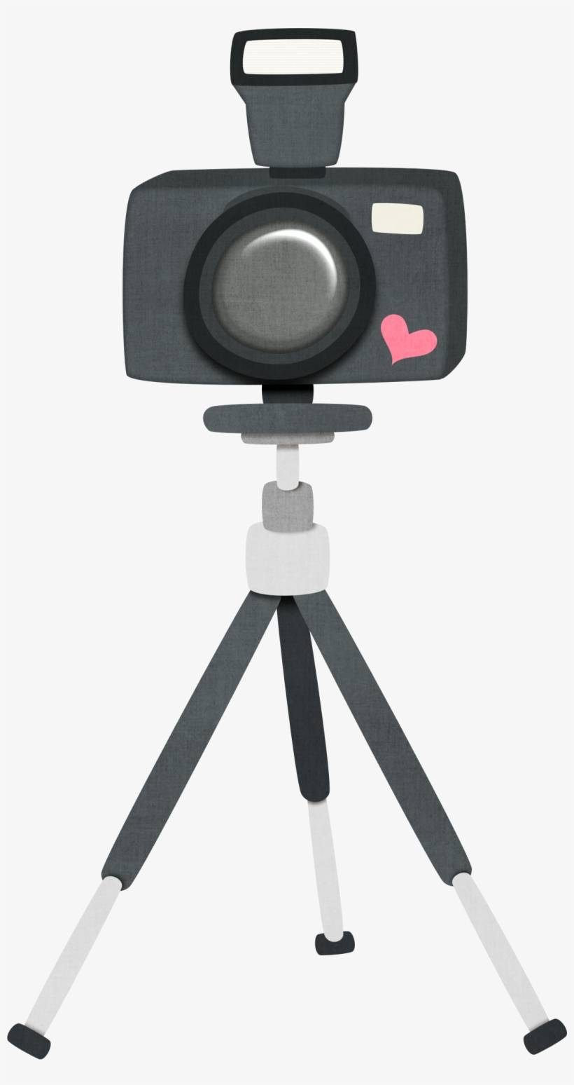 Camera On Tri-pod - Camera Clipart On Tripod Png, transparent png
