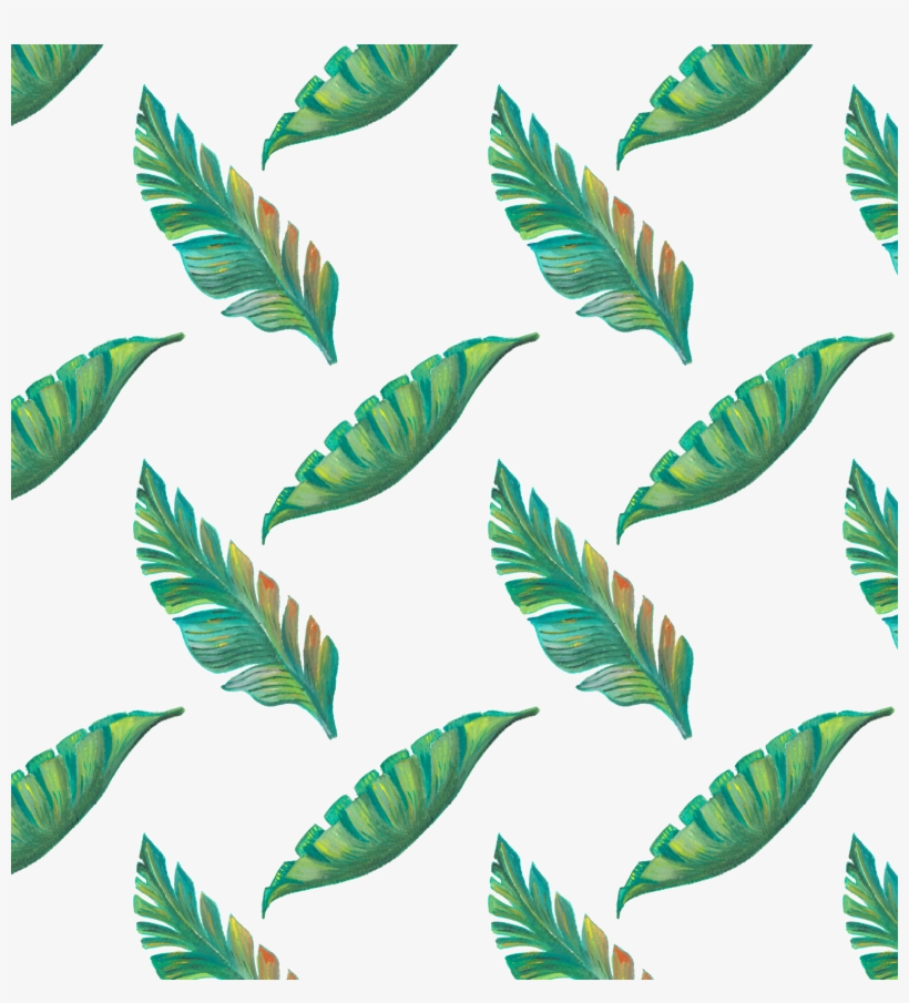 Leaf Tropics Drawing - Tropical Leaves Pattern Png, transparent png